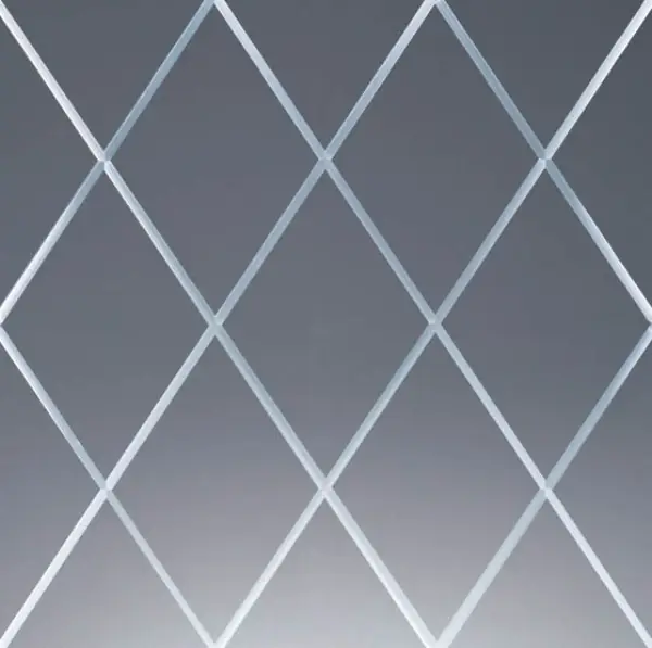 Diamond V-Groove glass sample