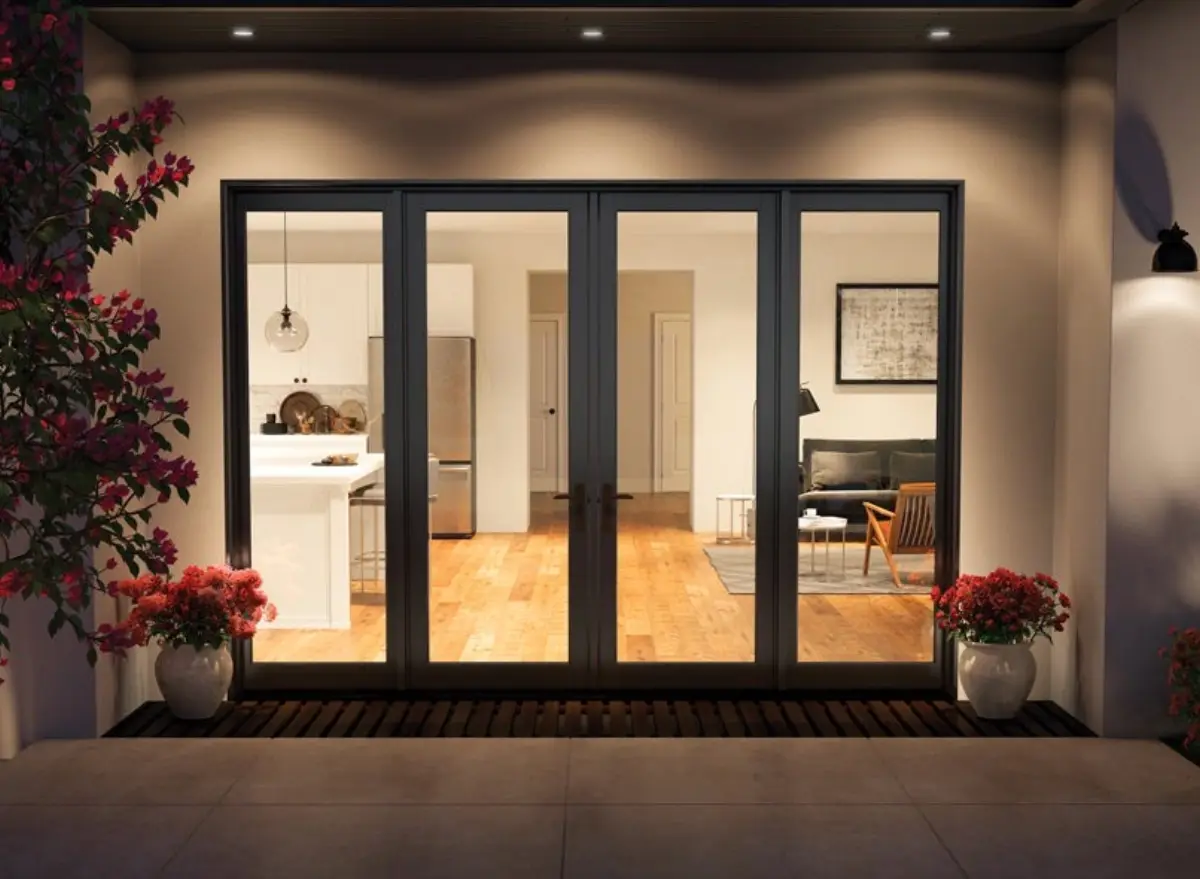 Tuscany doors in a dark exterior