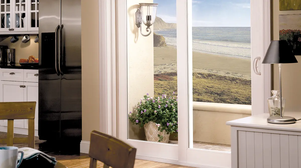 Kitchen with a Simonton Madeira French sliding door