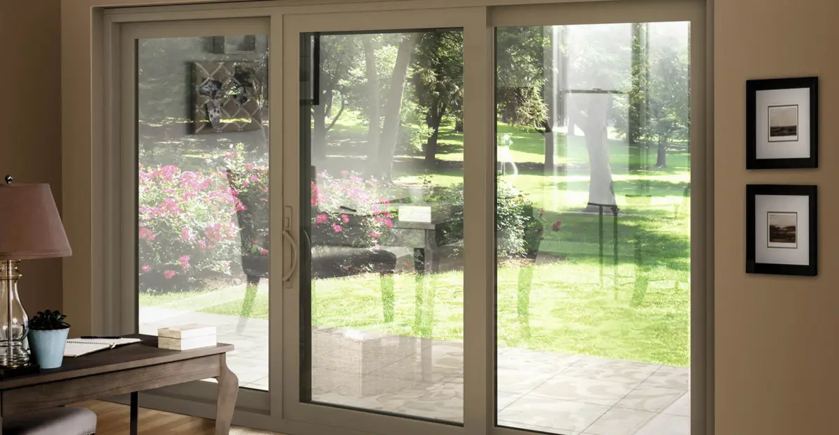 Office with a Simonton Inovo sliding patio door