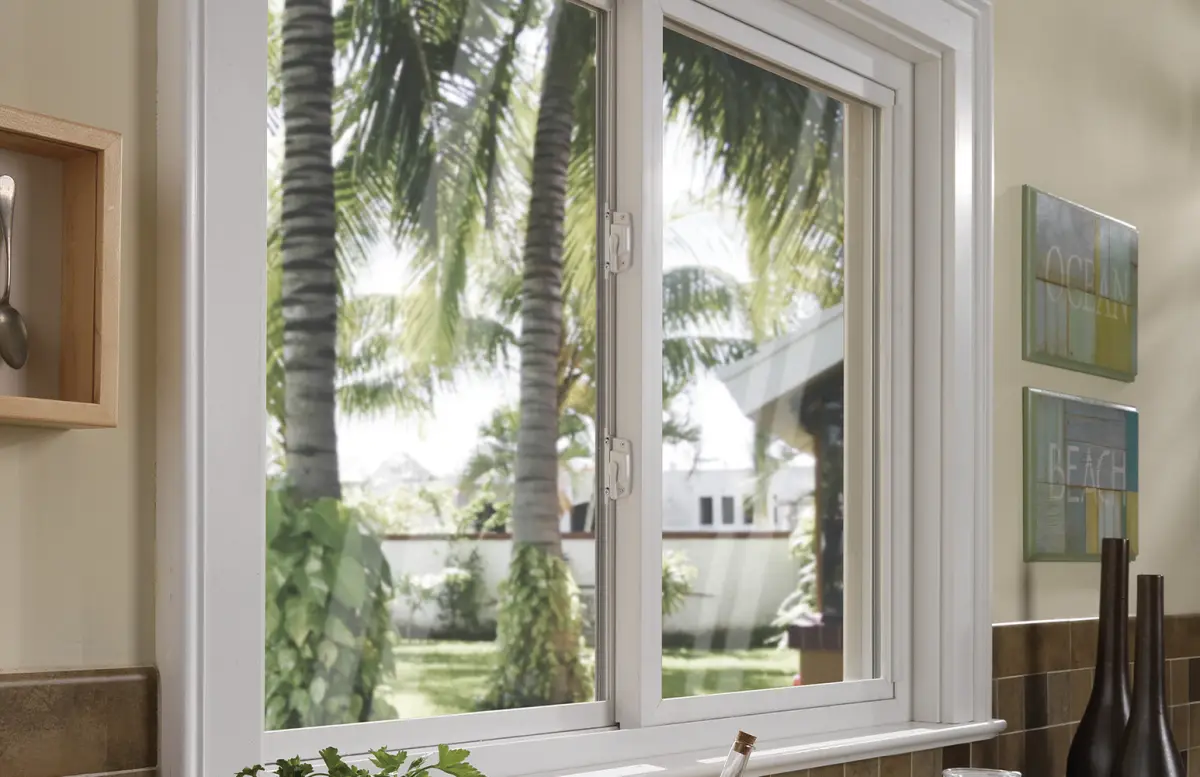 Bright room with tall windows