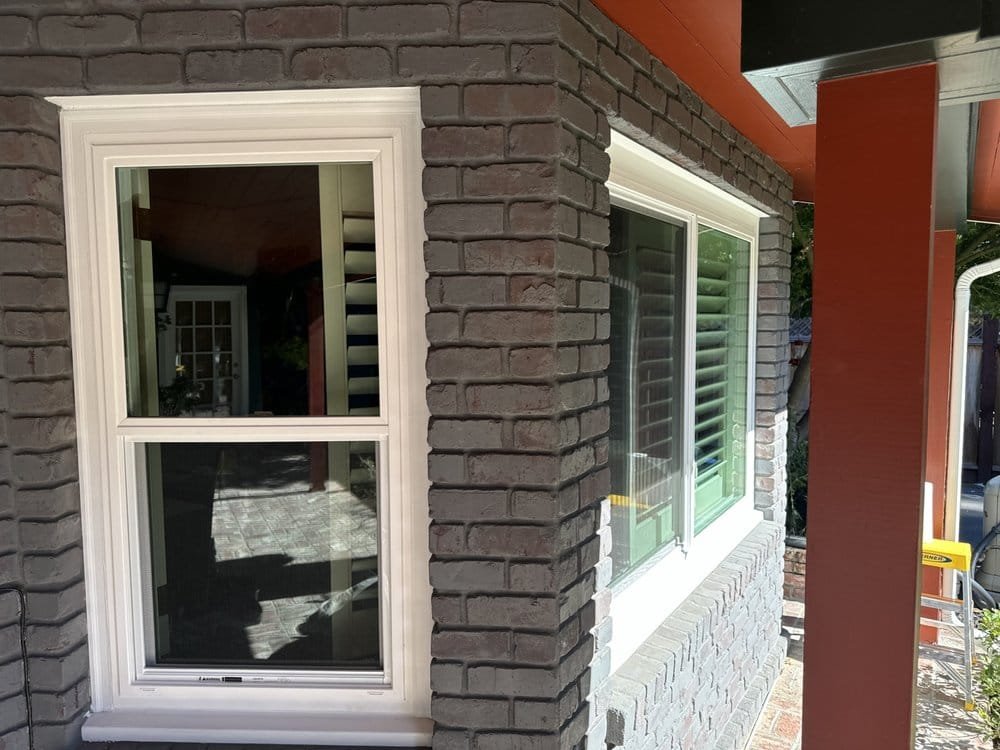 New vinyl windows installed on home exterior, East Bay