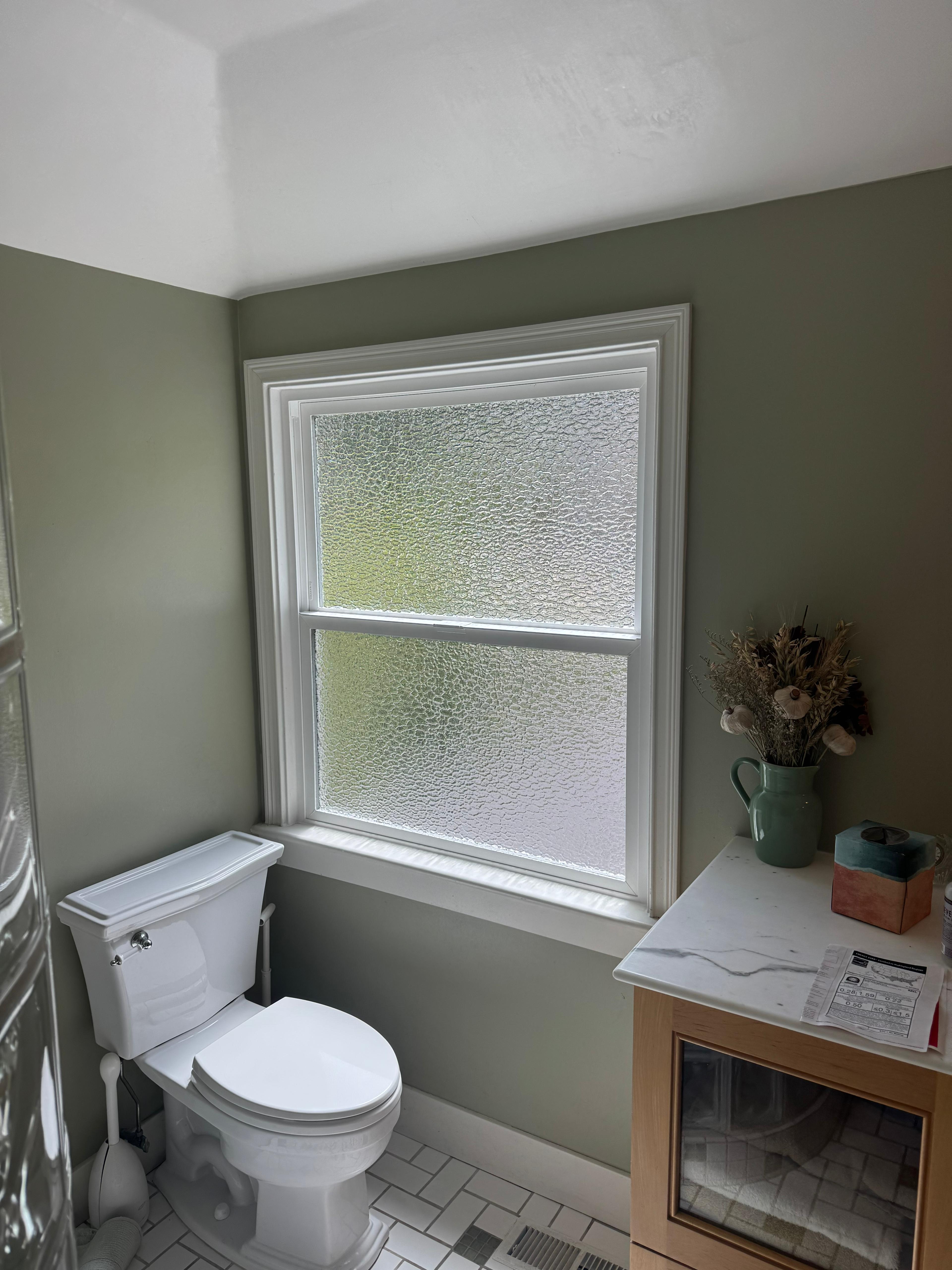Privacy glass bathroom window replacement by Windows 4U