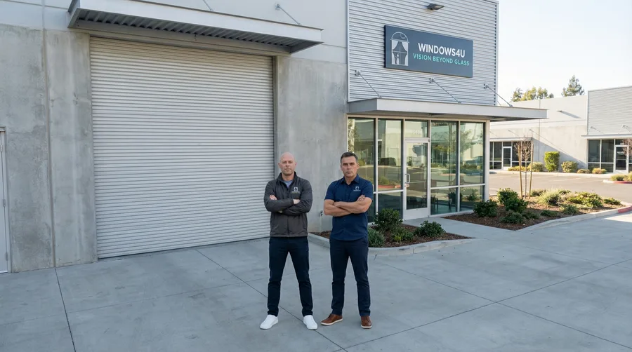 Alex and Leon Elbert, founders of Windows 4U, in front of their Walnut Creek facility