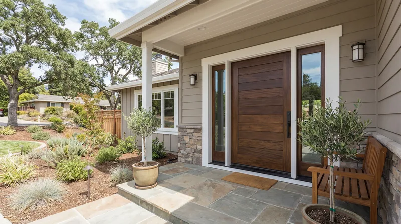 Entry door replacement in Bay Area, fiberglass, steel, and wood front doors