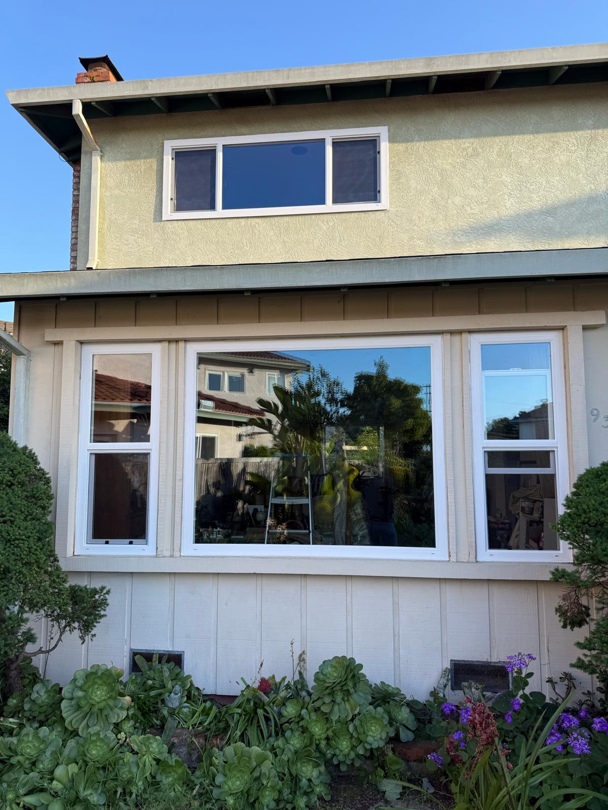 Single hung and picture window combination installation East Bay
